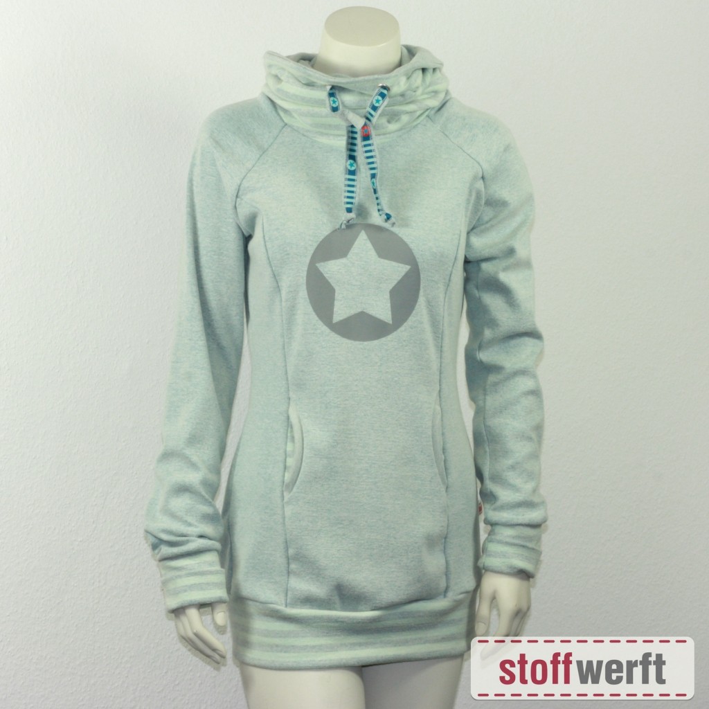 Schnittmuster Lady Comet mit Stoff Reiko mint