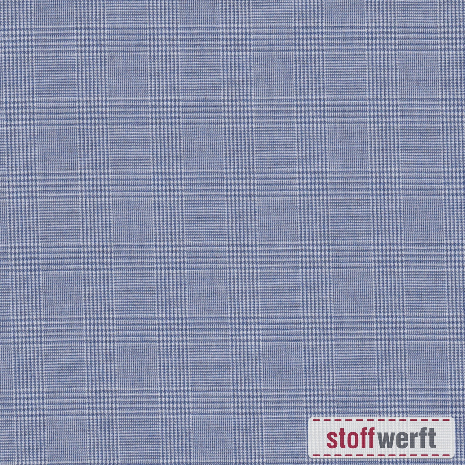 Baumwollstoff Business Karo blau