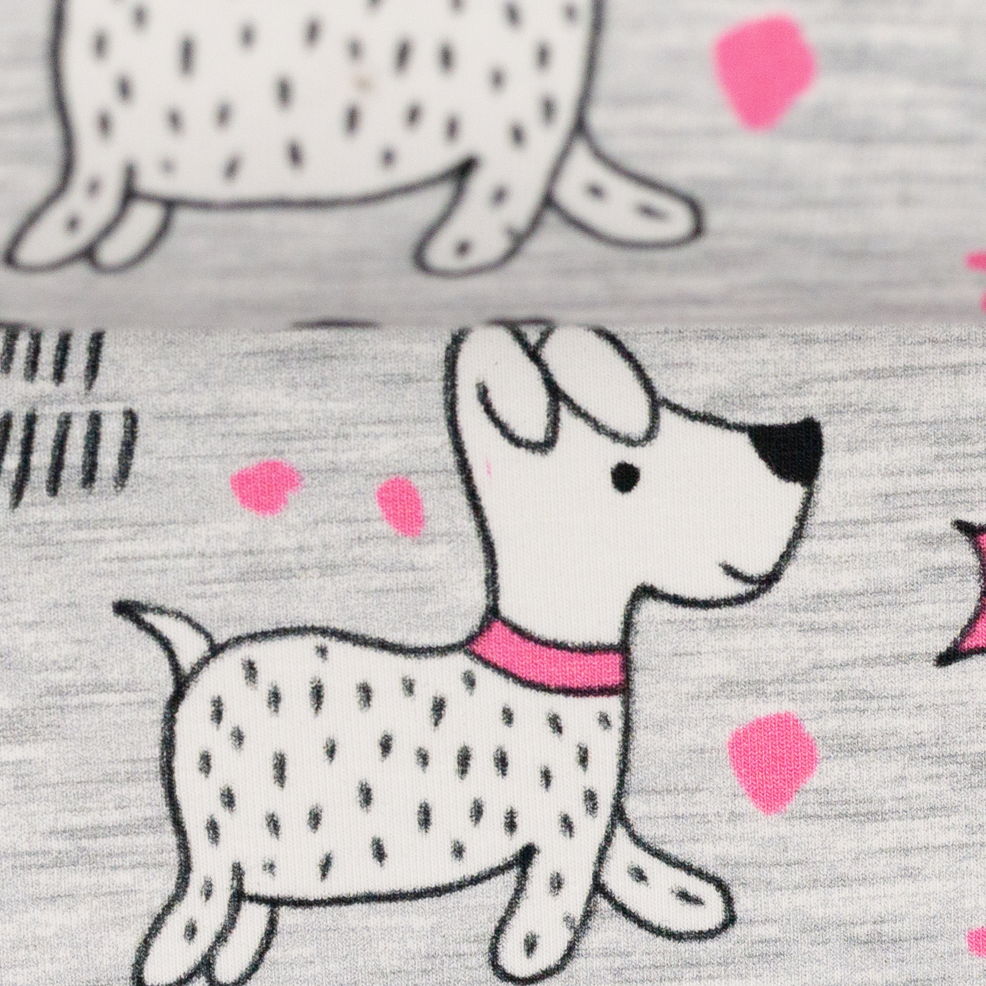 Jersey Funny Dogs - grau pink
