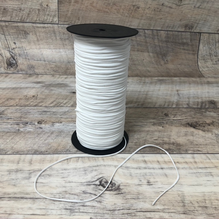 Elastic Kordel, 2mm, weiss