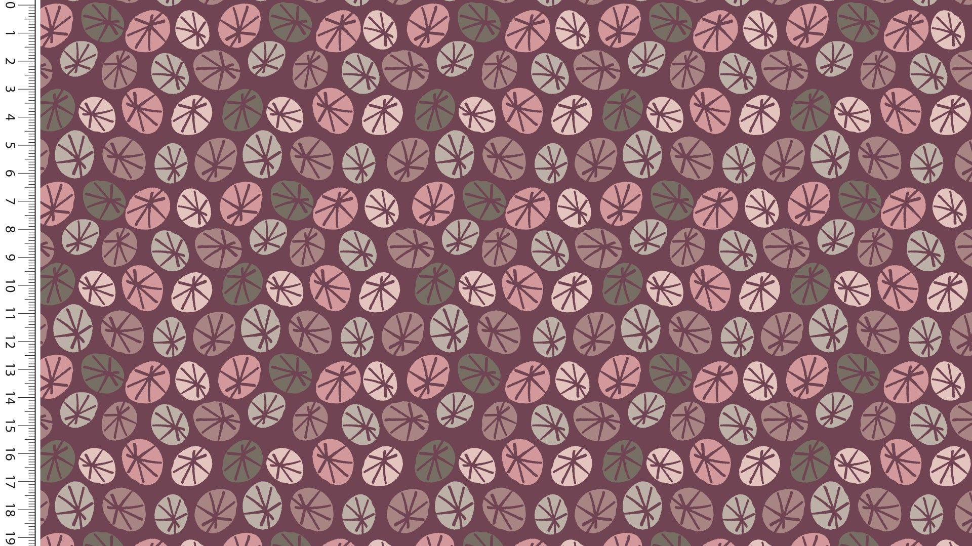 Baumwolljersey Grafic Flower bordeaux