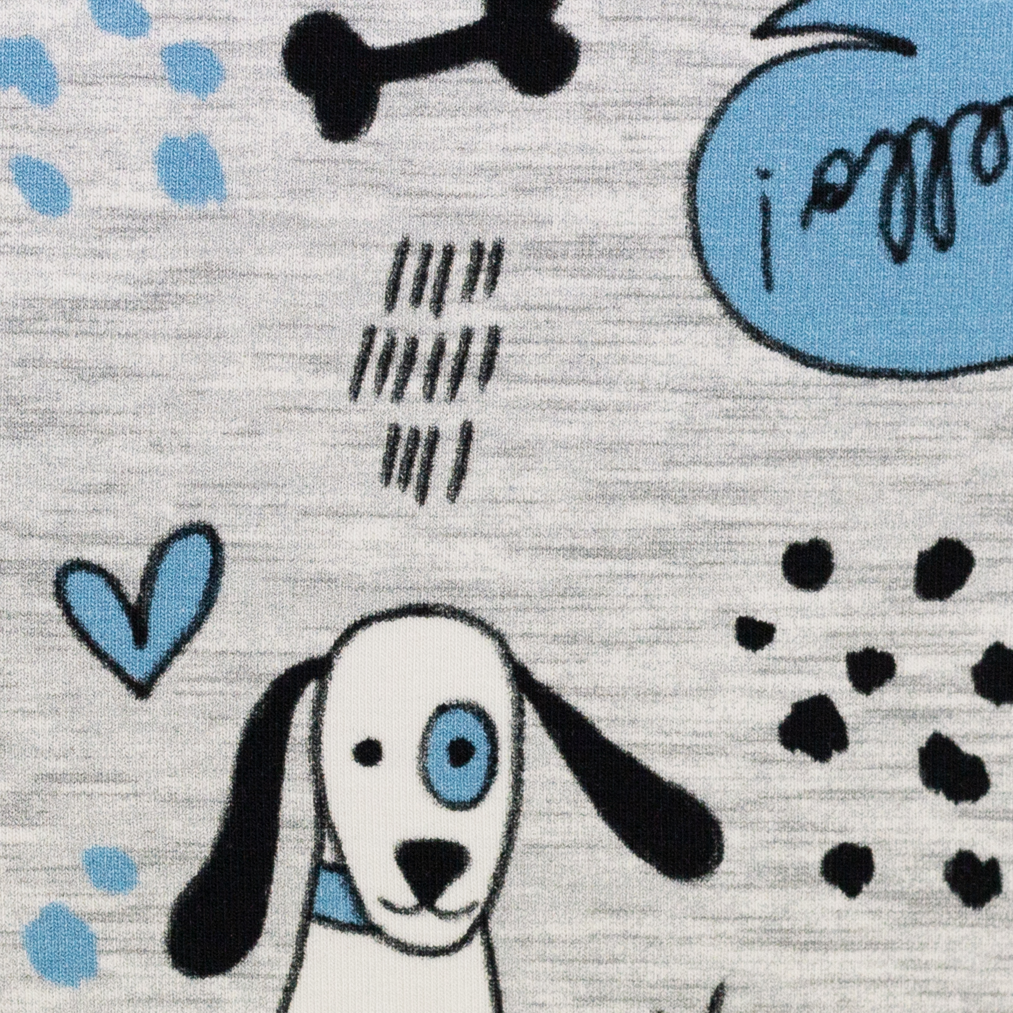 Jersey Funny Dogs - grau blau