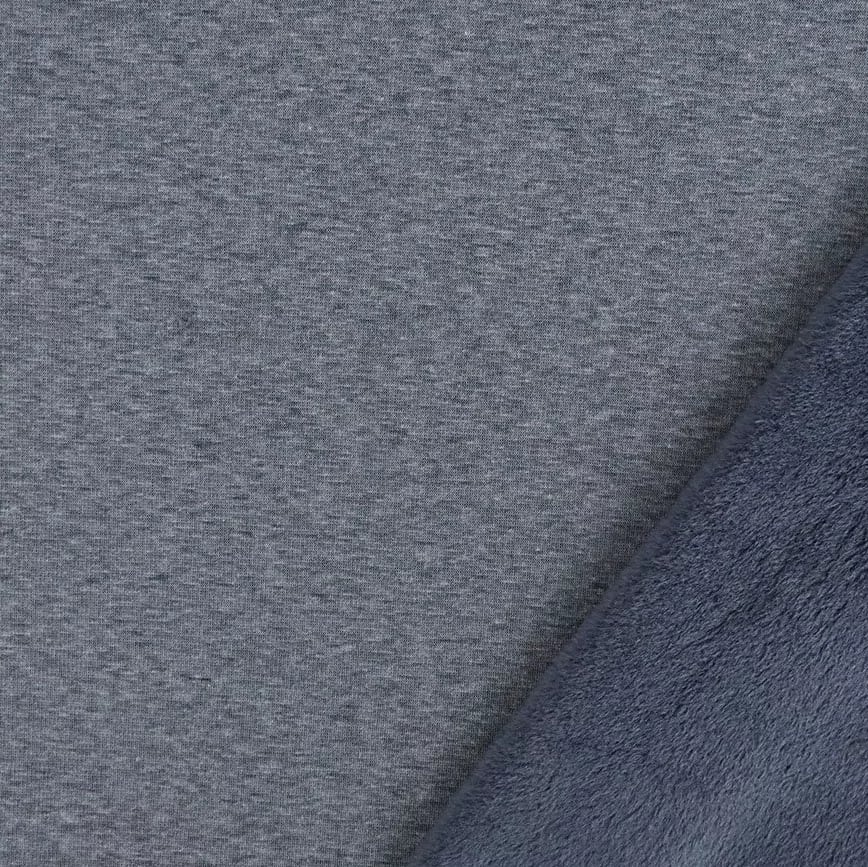 Alpenfleece Sweat in jeansblau meliert