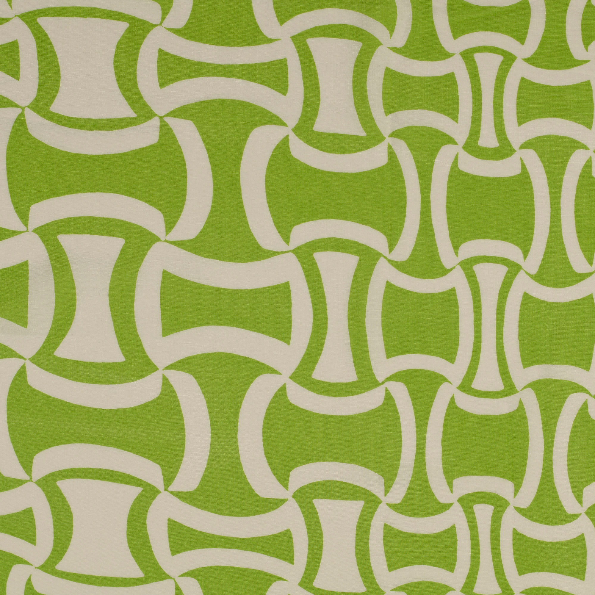 Viskose Stoff in grün mit grafischen Muster