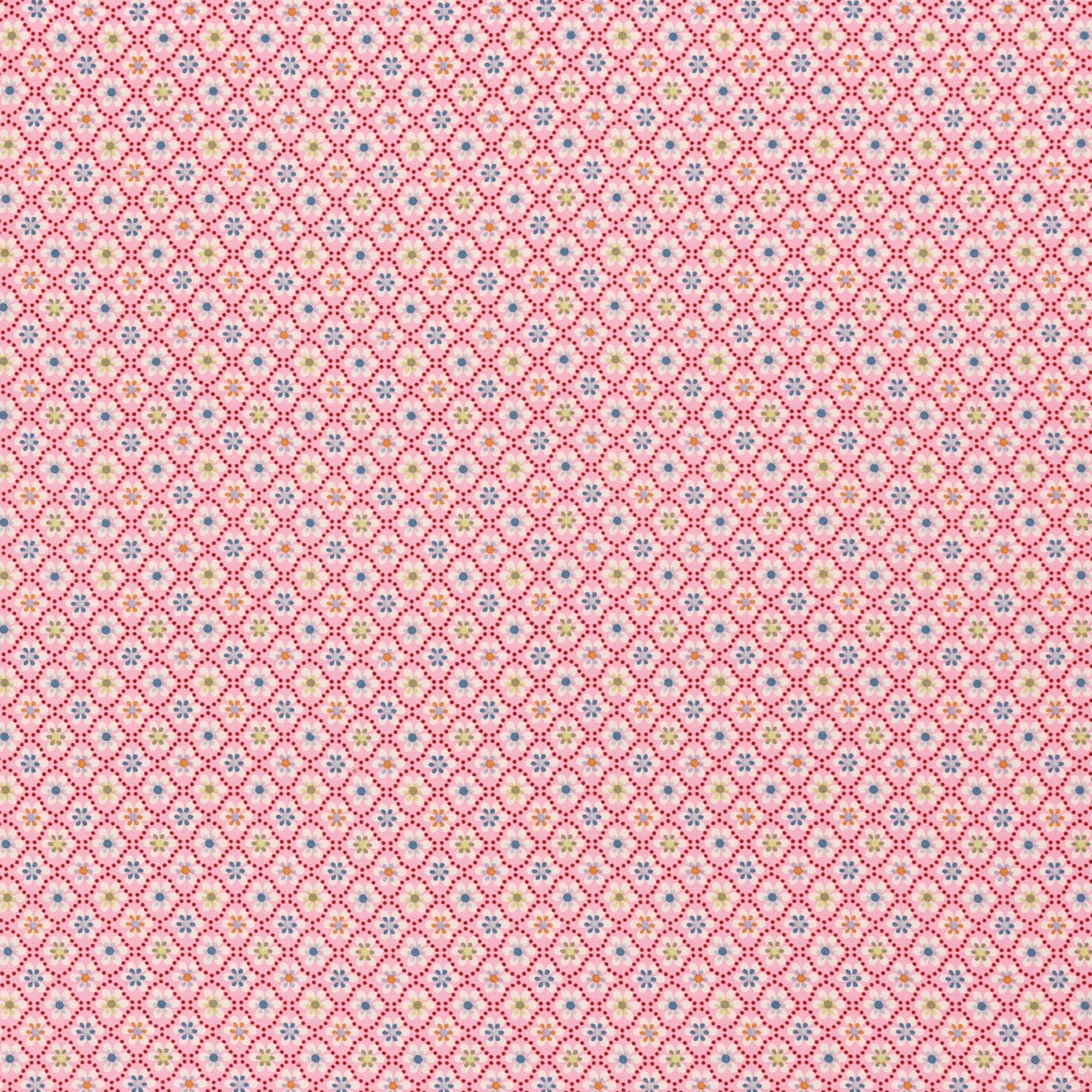 Baumwollstoff Julia kleine Blüten rosa 