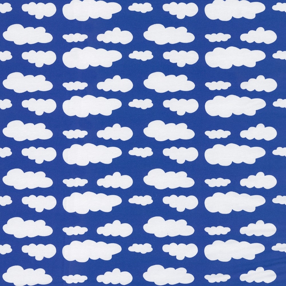 Jersey Verena mit Wolken, royalblau