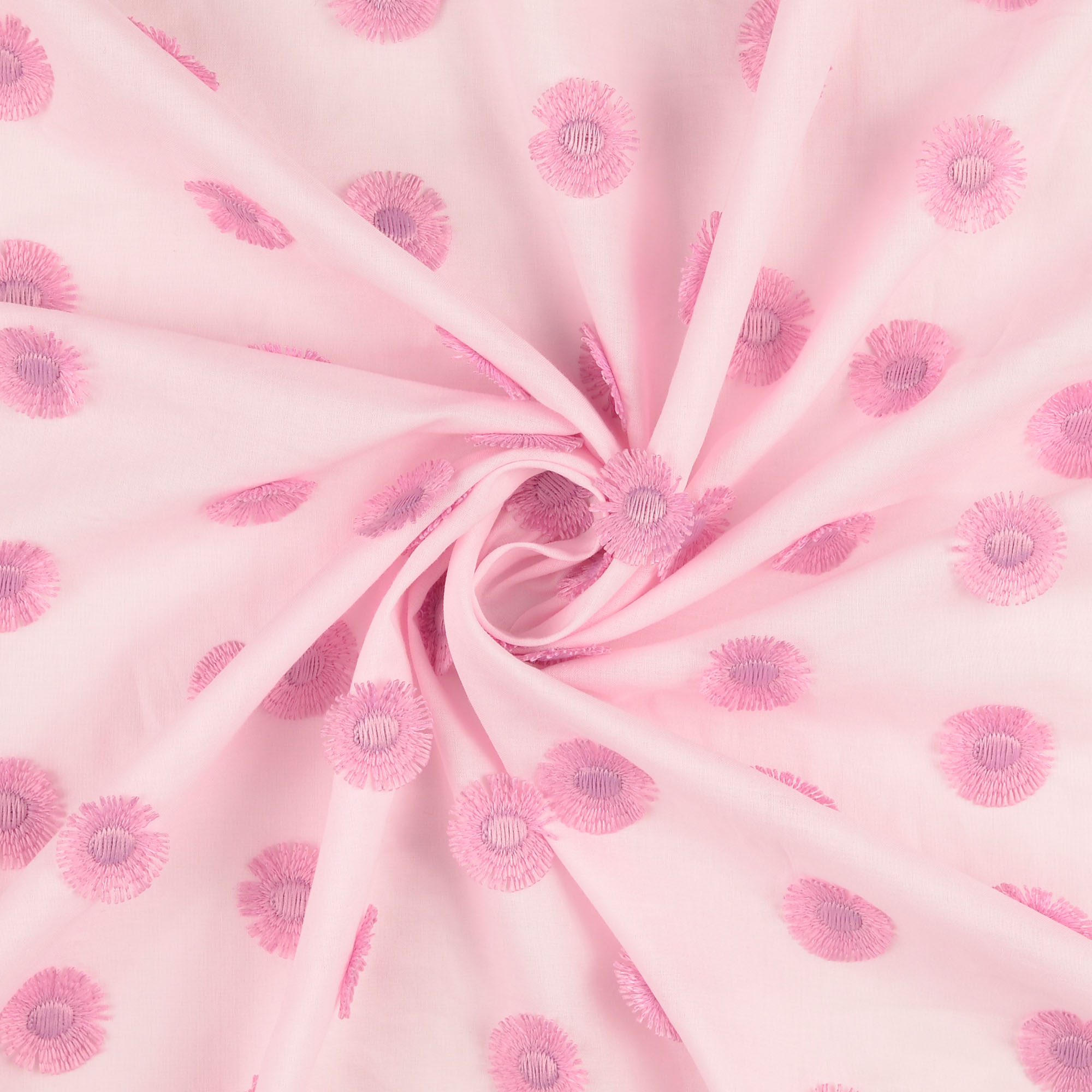 Baumwollstoff Vintage Blüten rosa