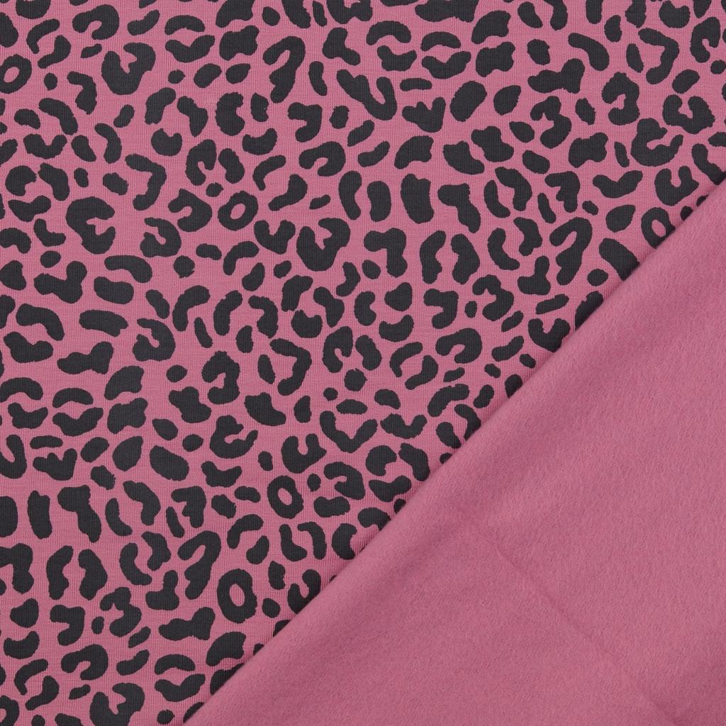 French Terry Animalprint in rosa