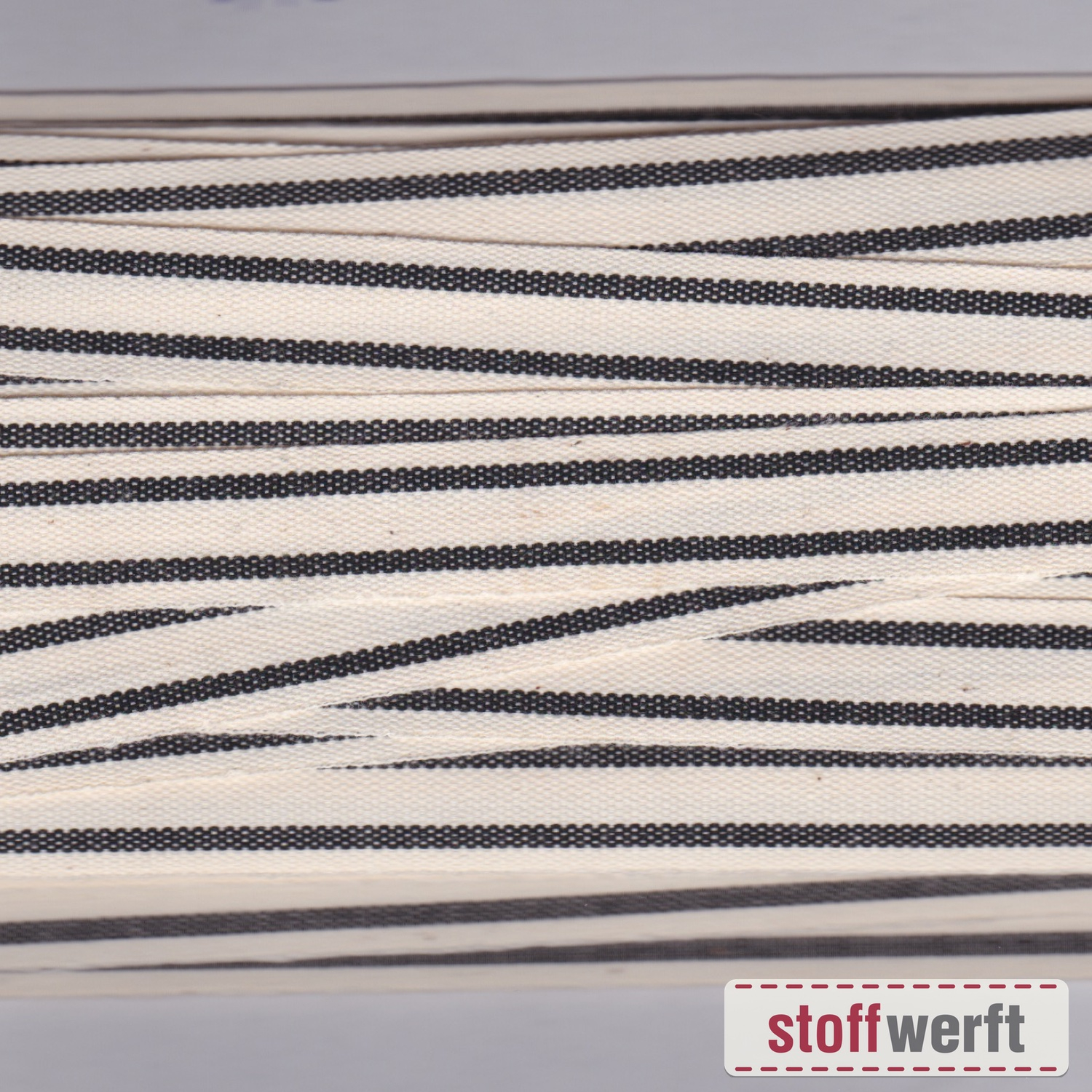 Webband schwarz gestreift