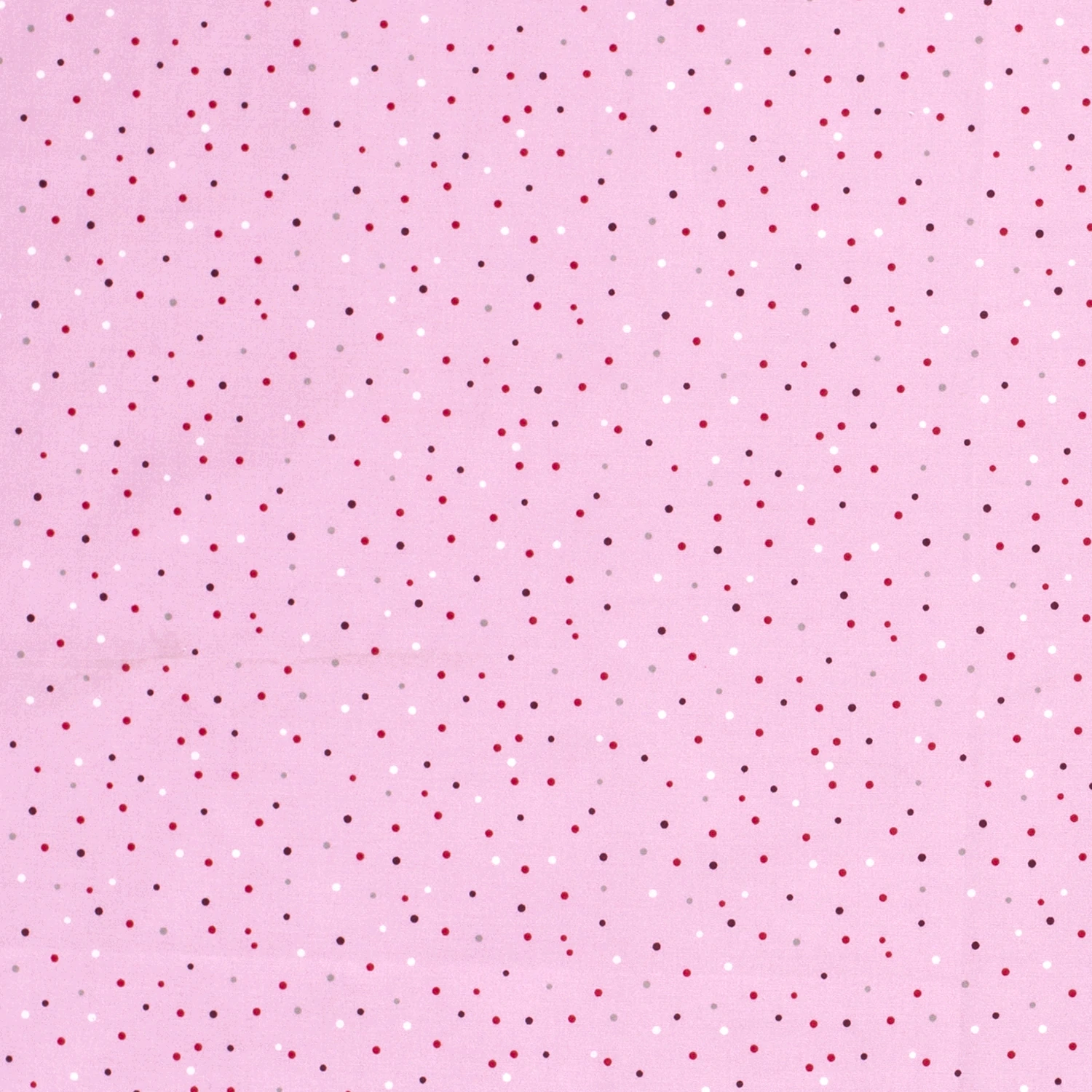 Baumwollwebware rosa mit bunten Punkten