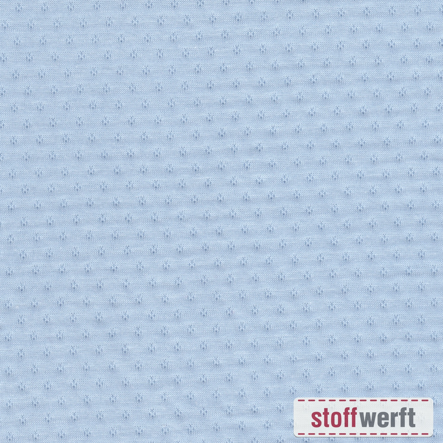 Ajour Jersey in Quilt Optik, hellblau
