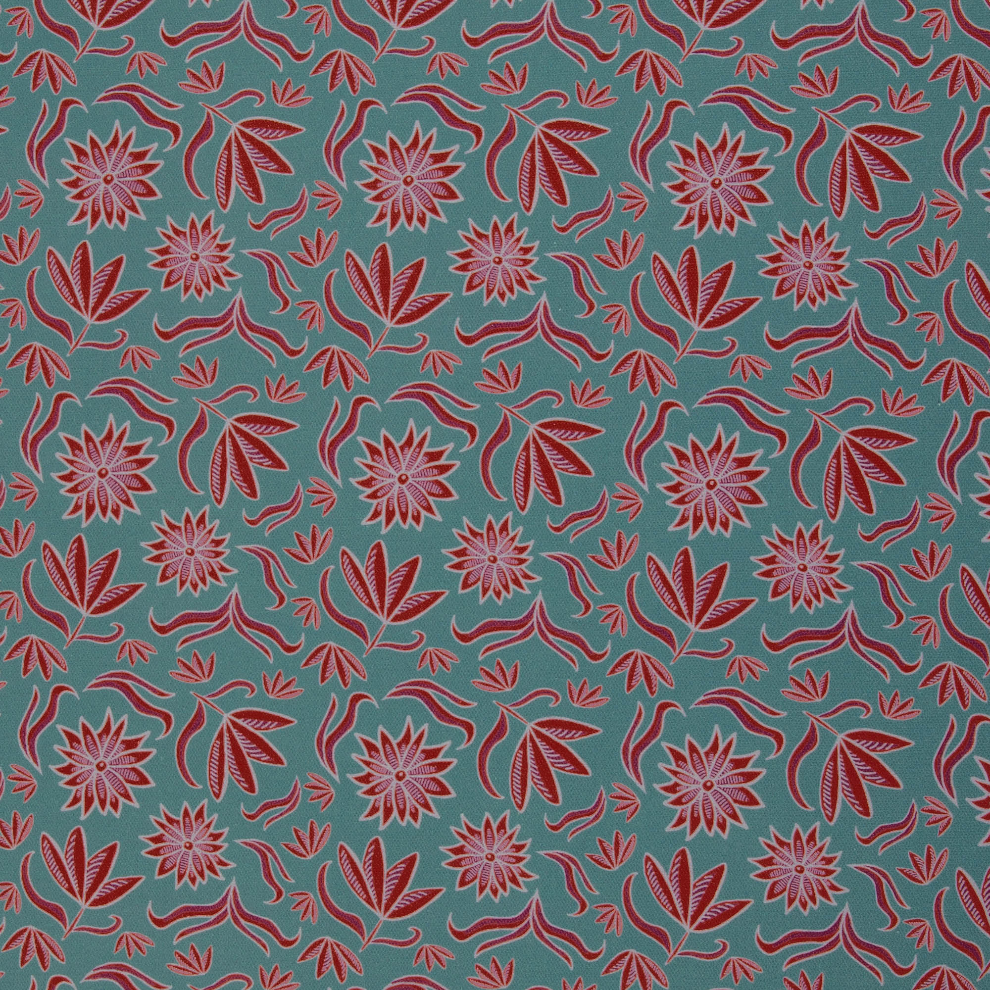 Canvas Retro Flowers by Emjo Design, rot-mint