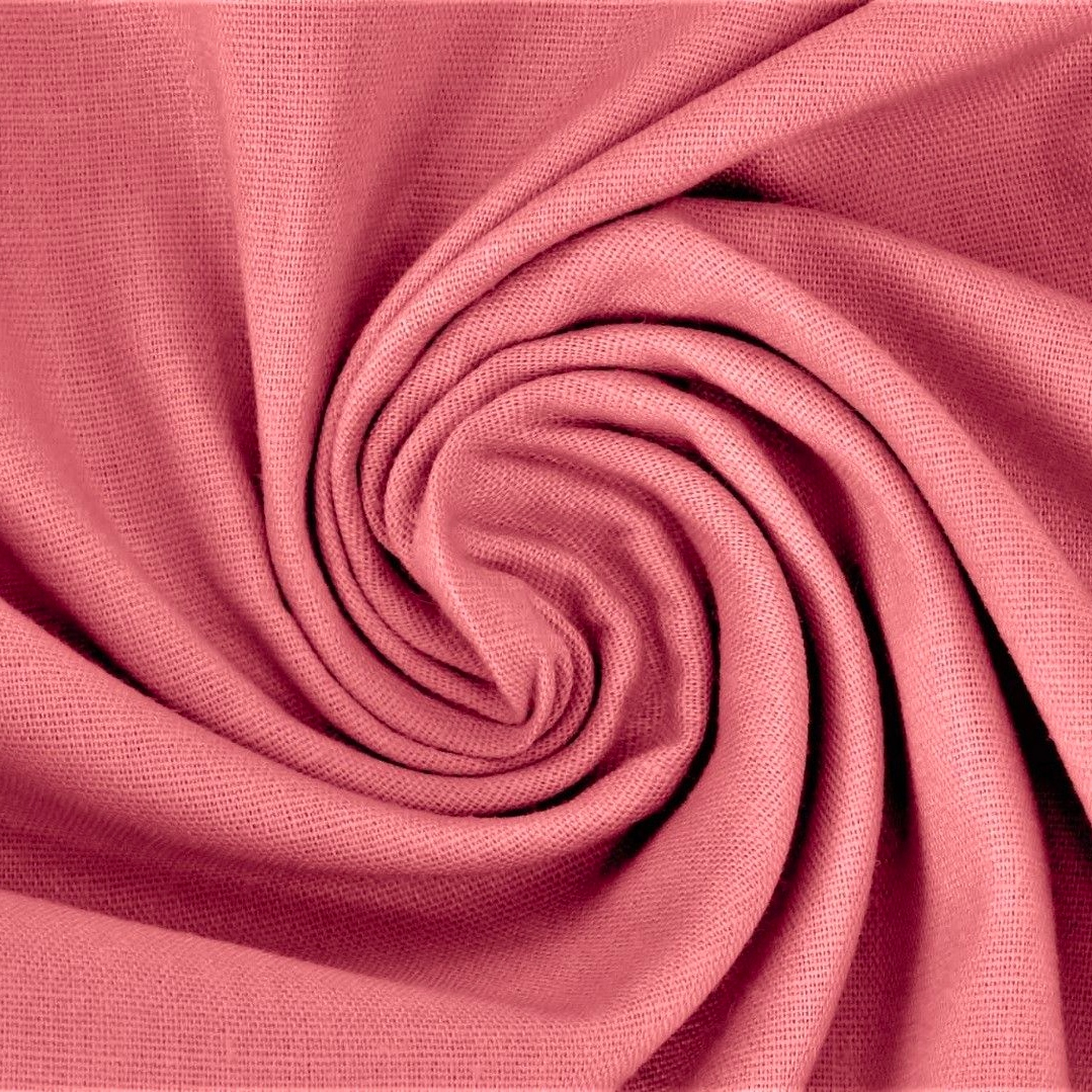 Leichter Baumwollstoff uni rosa