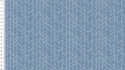 Baumwollstoff zick-zack jeansblau