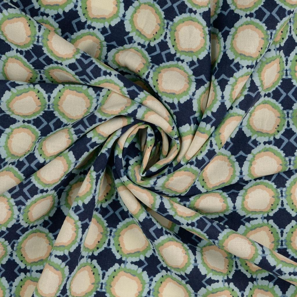 Leinen - Viskose in Batik Optik