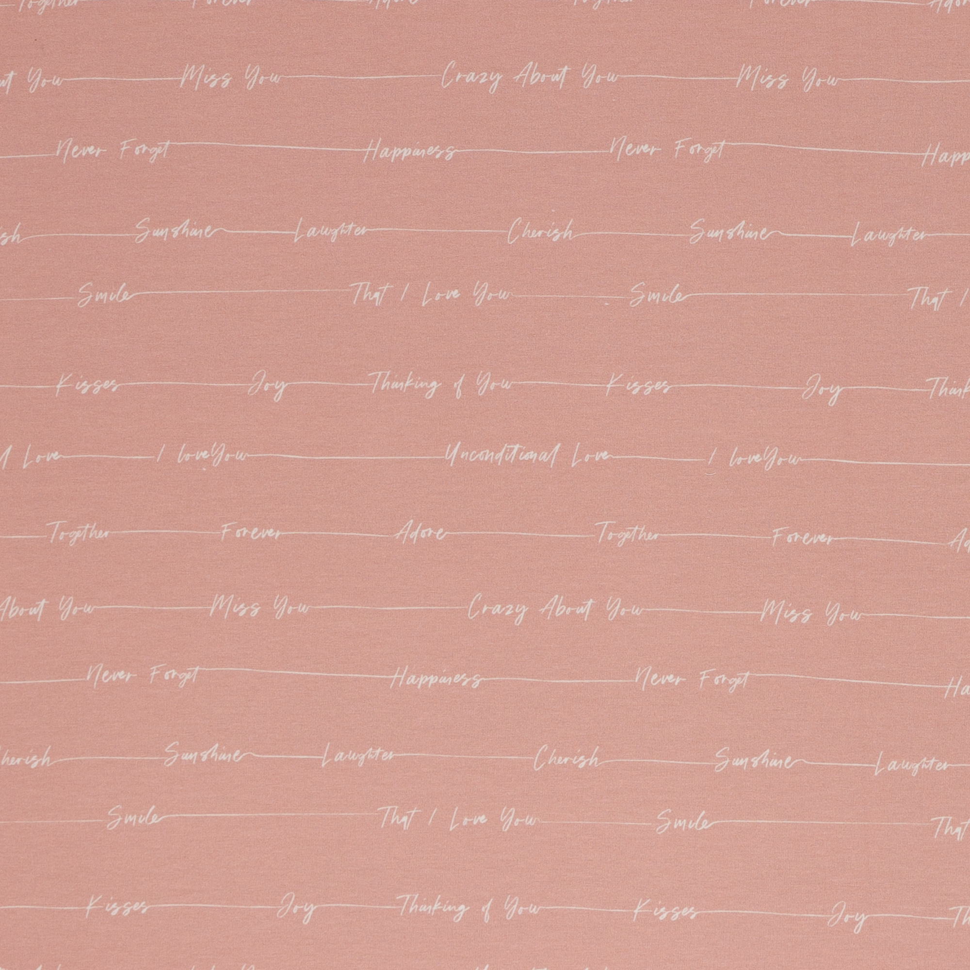 Jersey Smilla in rosa mit Schriftzügen