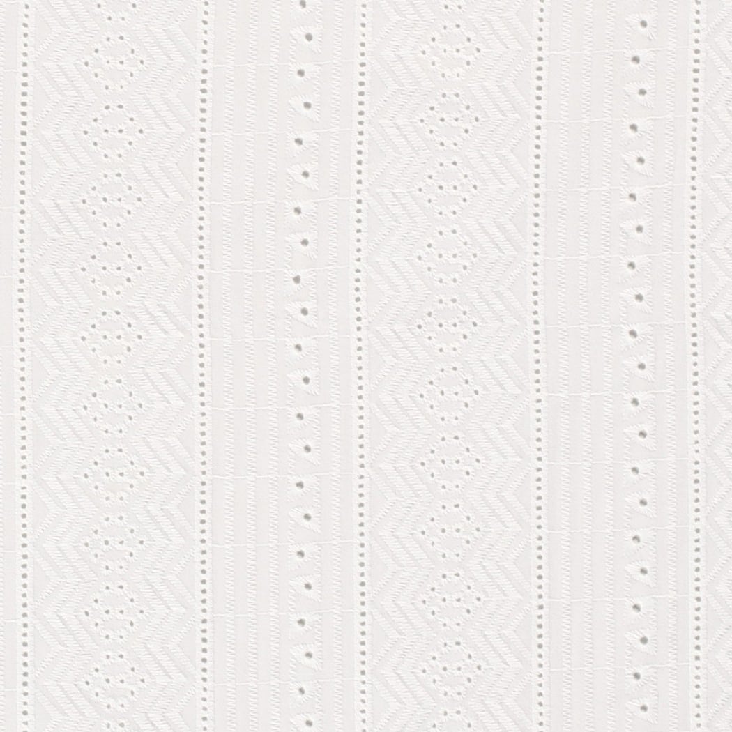 Baumwollwebware in weiß mit Stickerei