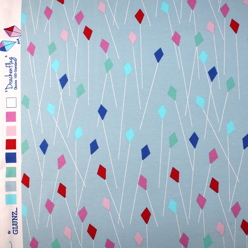 Jersey Drachenflug klein himmelblau blaubeerstern