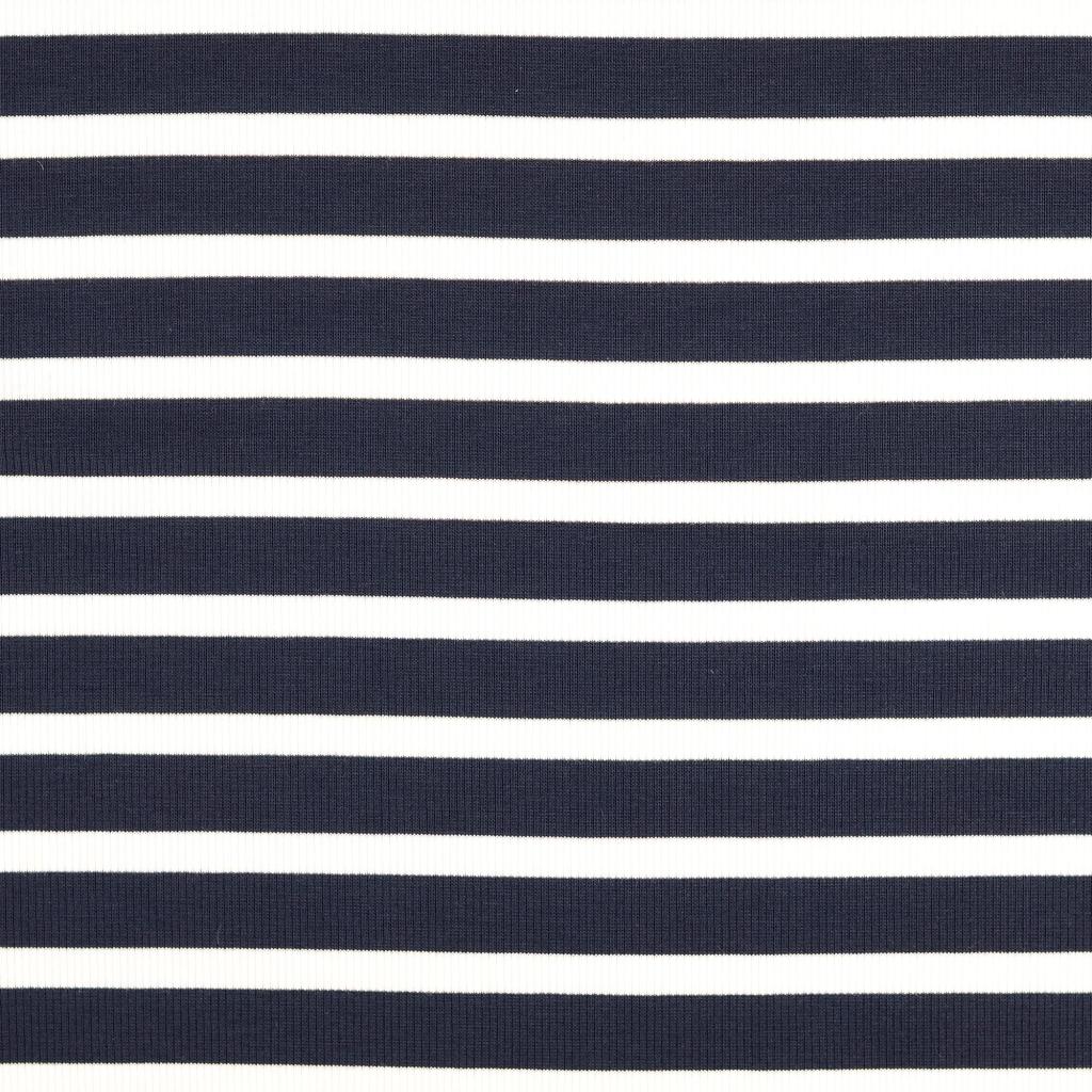 Rippen Jersey blau-weiss gestreift 