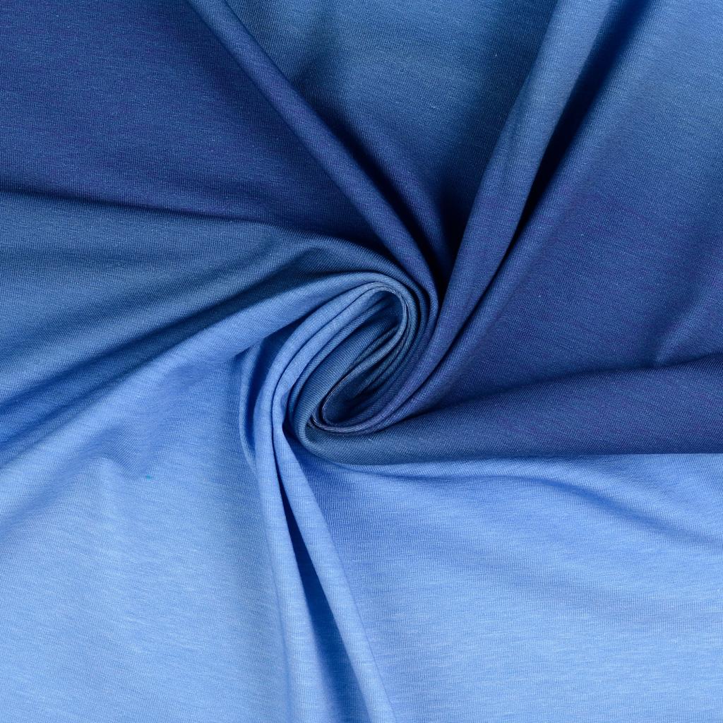 Baumwolljersey Farbverlauf Blautöne