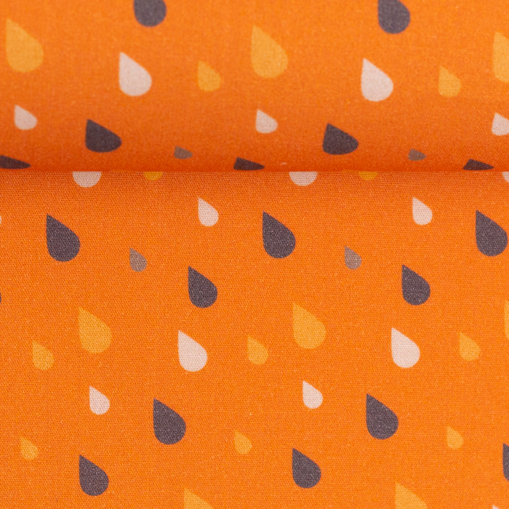 Baumwollwebware Werner orange mit Tropfen