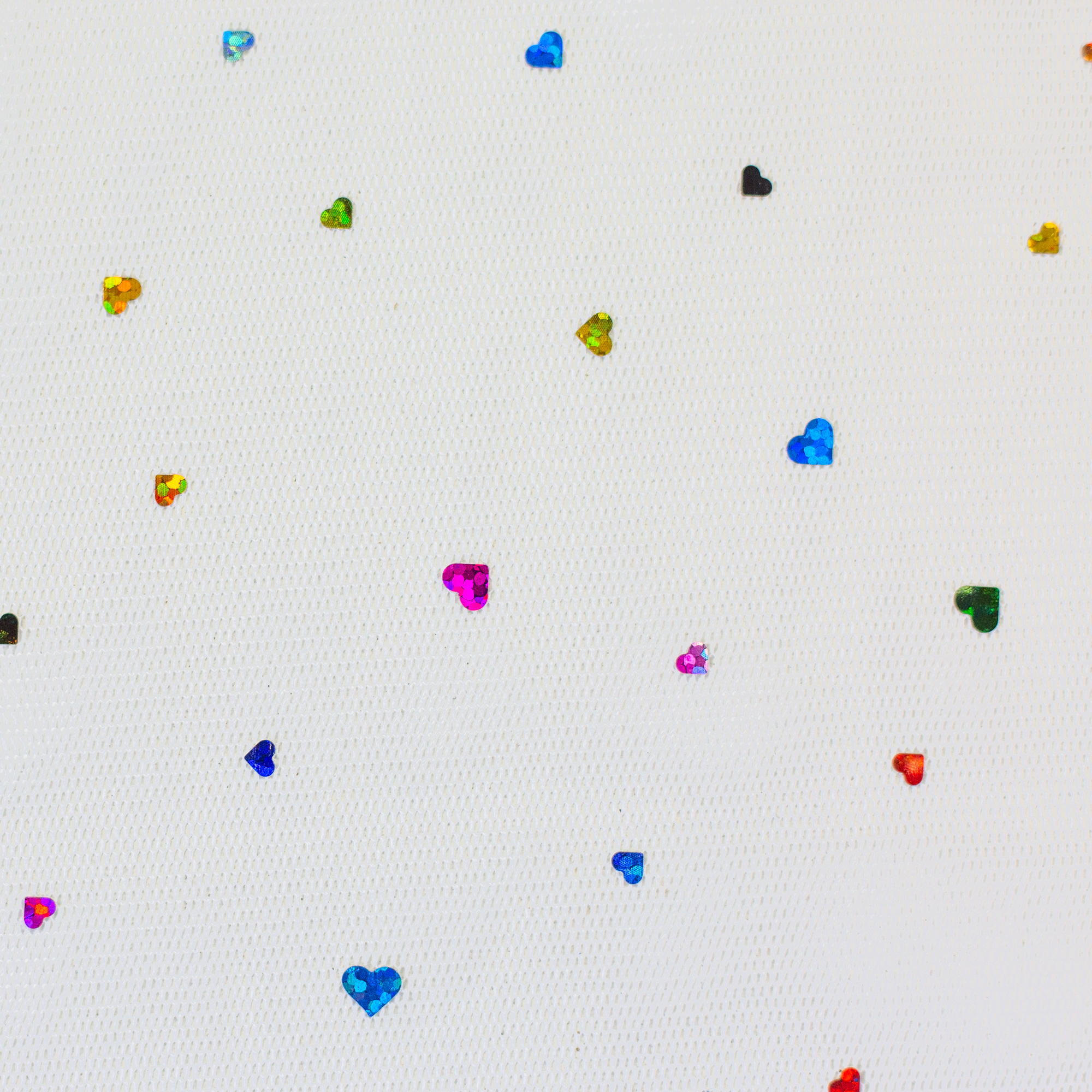 Tüll Hearts in weiß