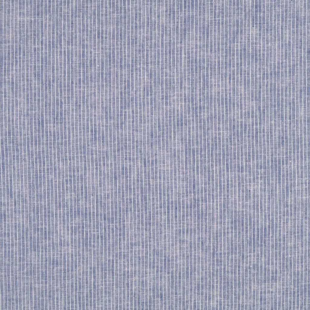 Leinen-Baumwoll Webware jeansblau gestreift
