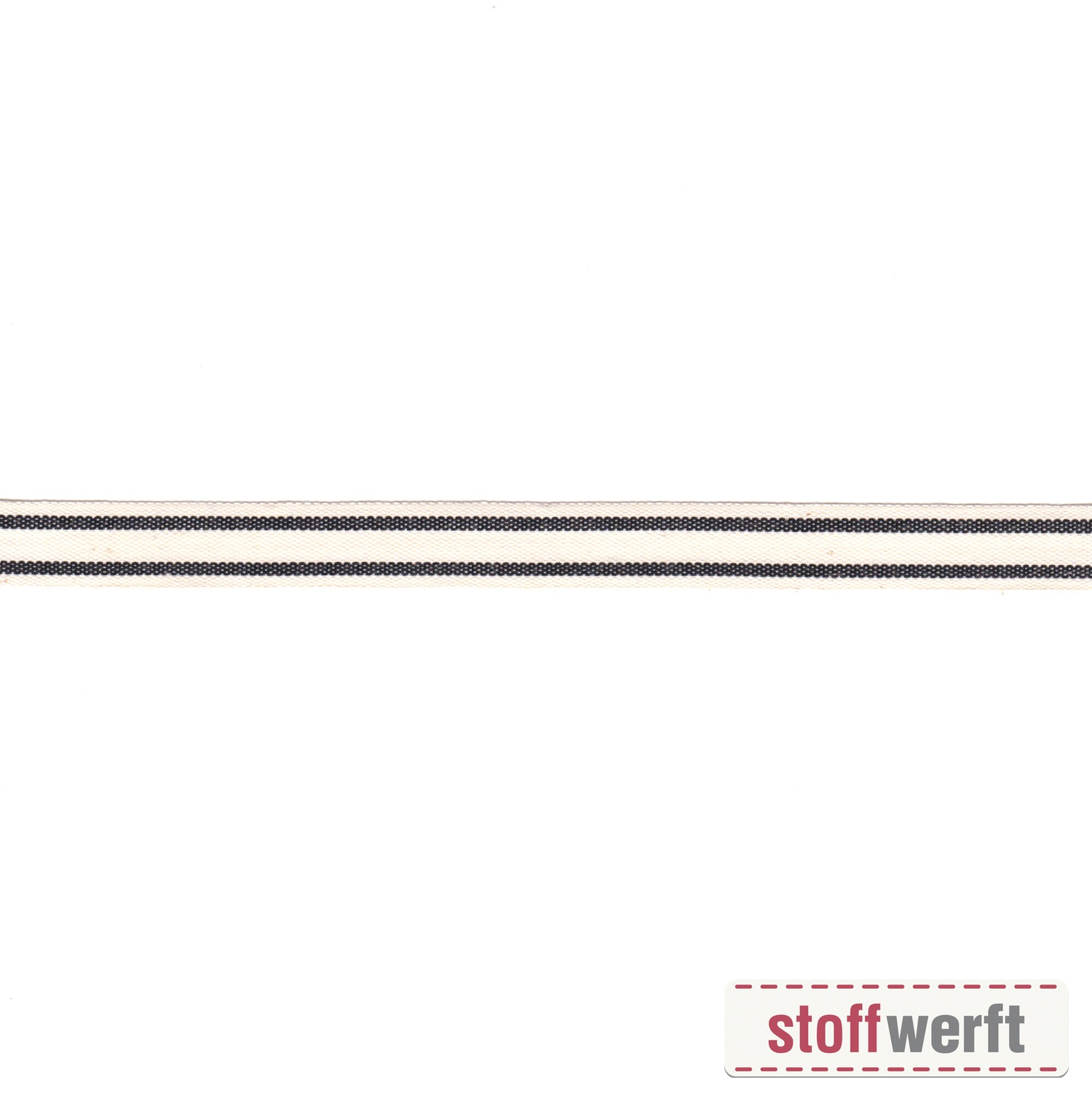 Webband schwarz gestreift