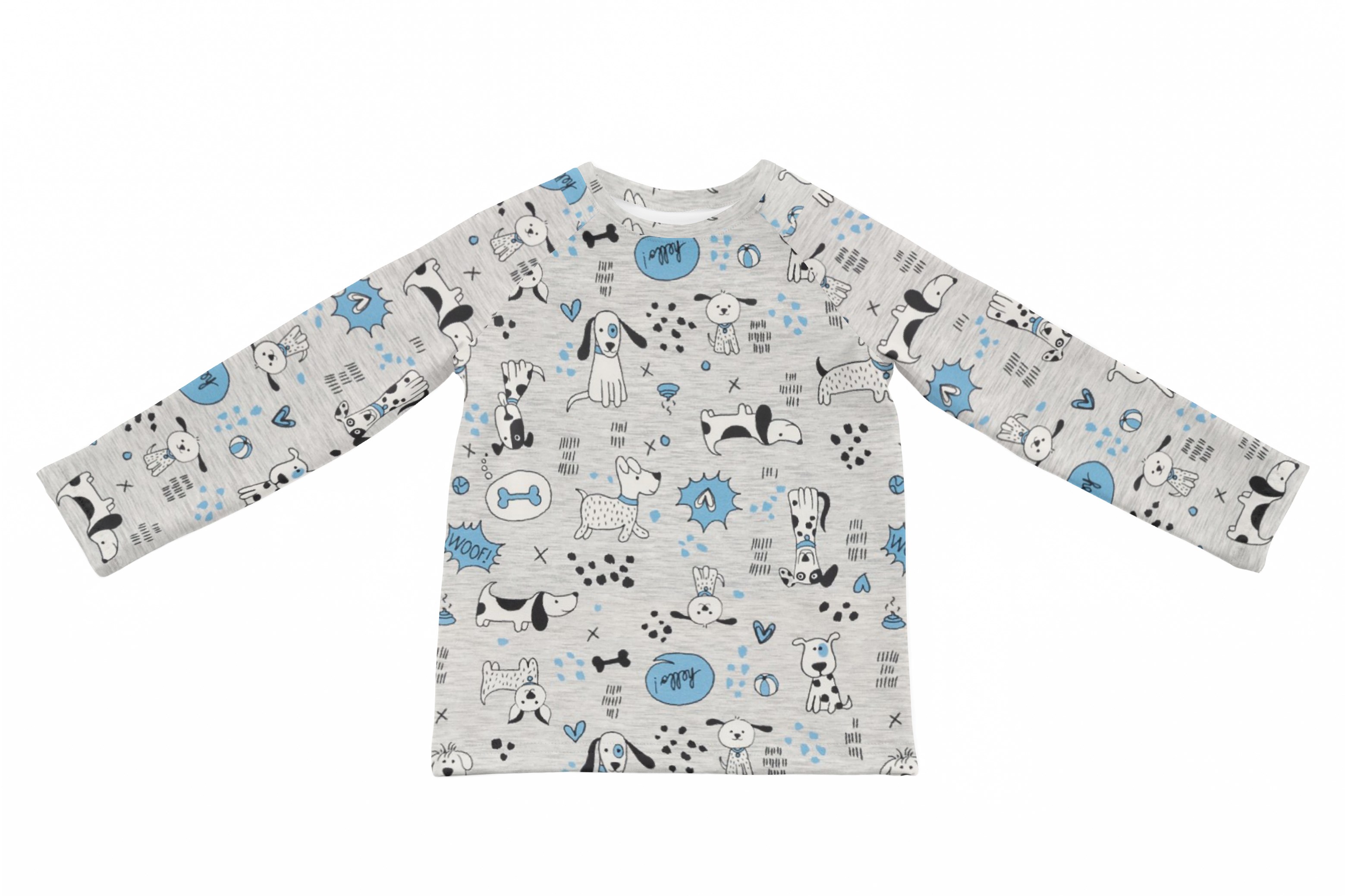 Jersey Funny Dogs - grau blau