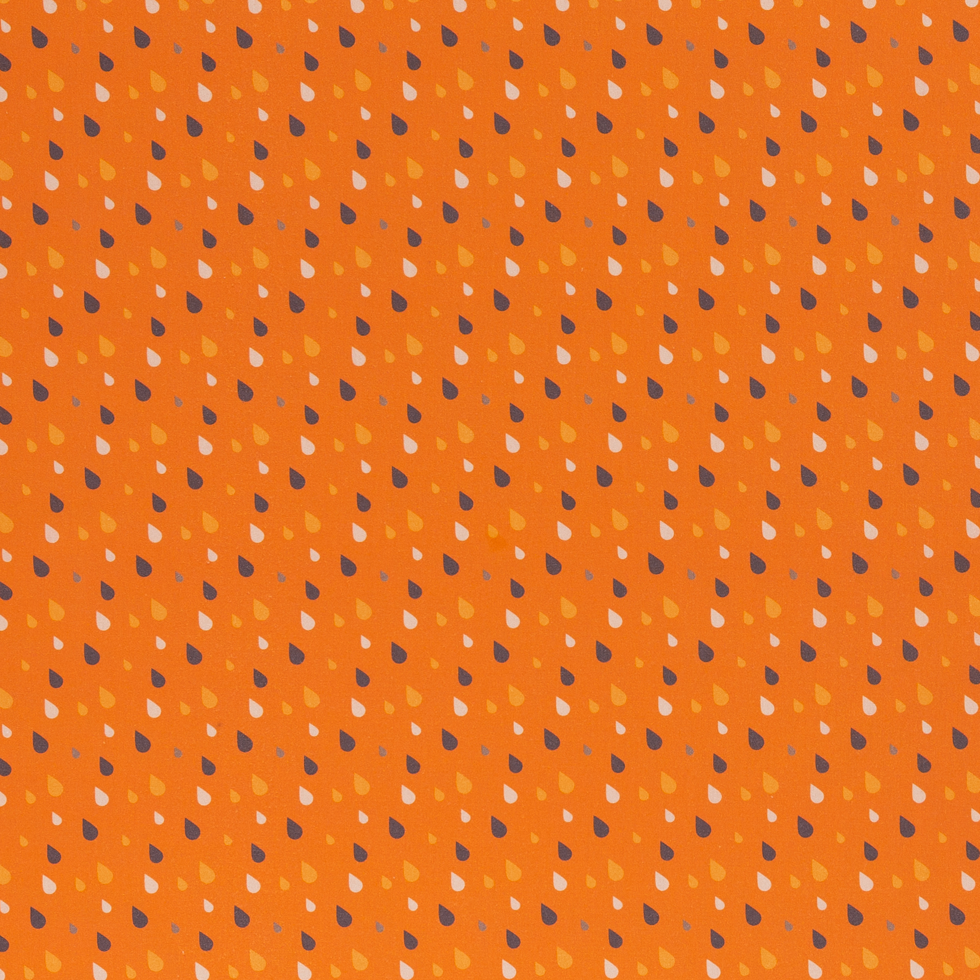 Baumwollwebware Werner orange mit Tropfen