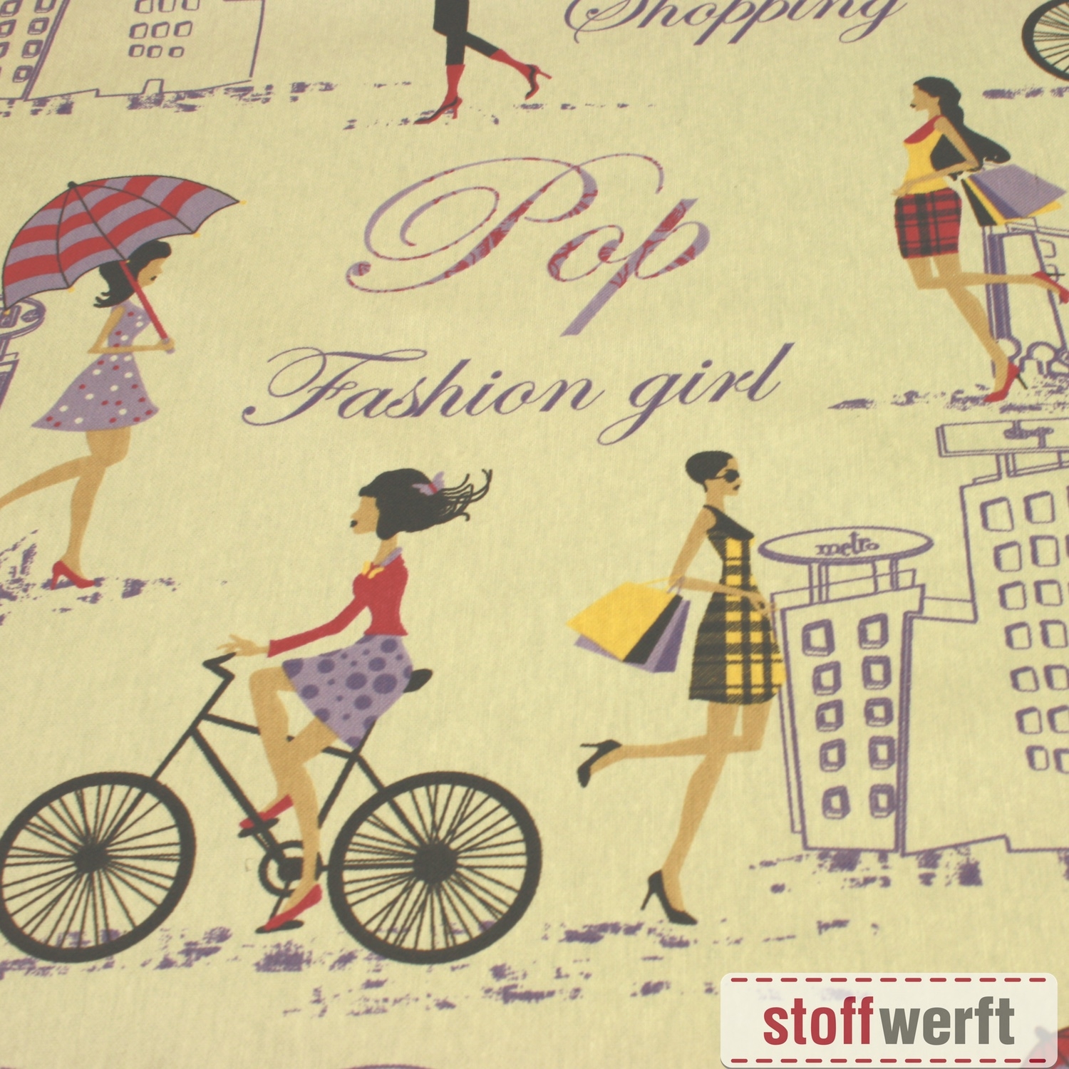 Dekostoff Fashion Girls beschichtet