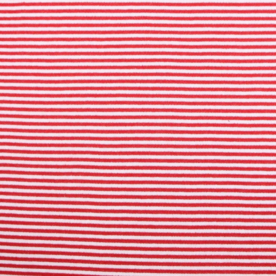 Bündchenware Andre in rot / weiss gestreift