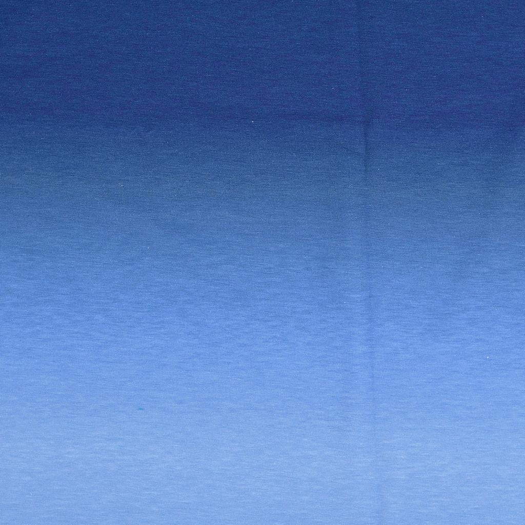Baumwolljersey  Farbverlauf Blautöne