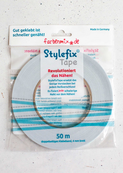 Stylefix Tape - schmales doppelseitiges Klebeband für Textilien, 50 Meter