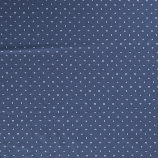 Baumwolljersey Sterne jeansblau