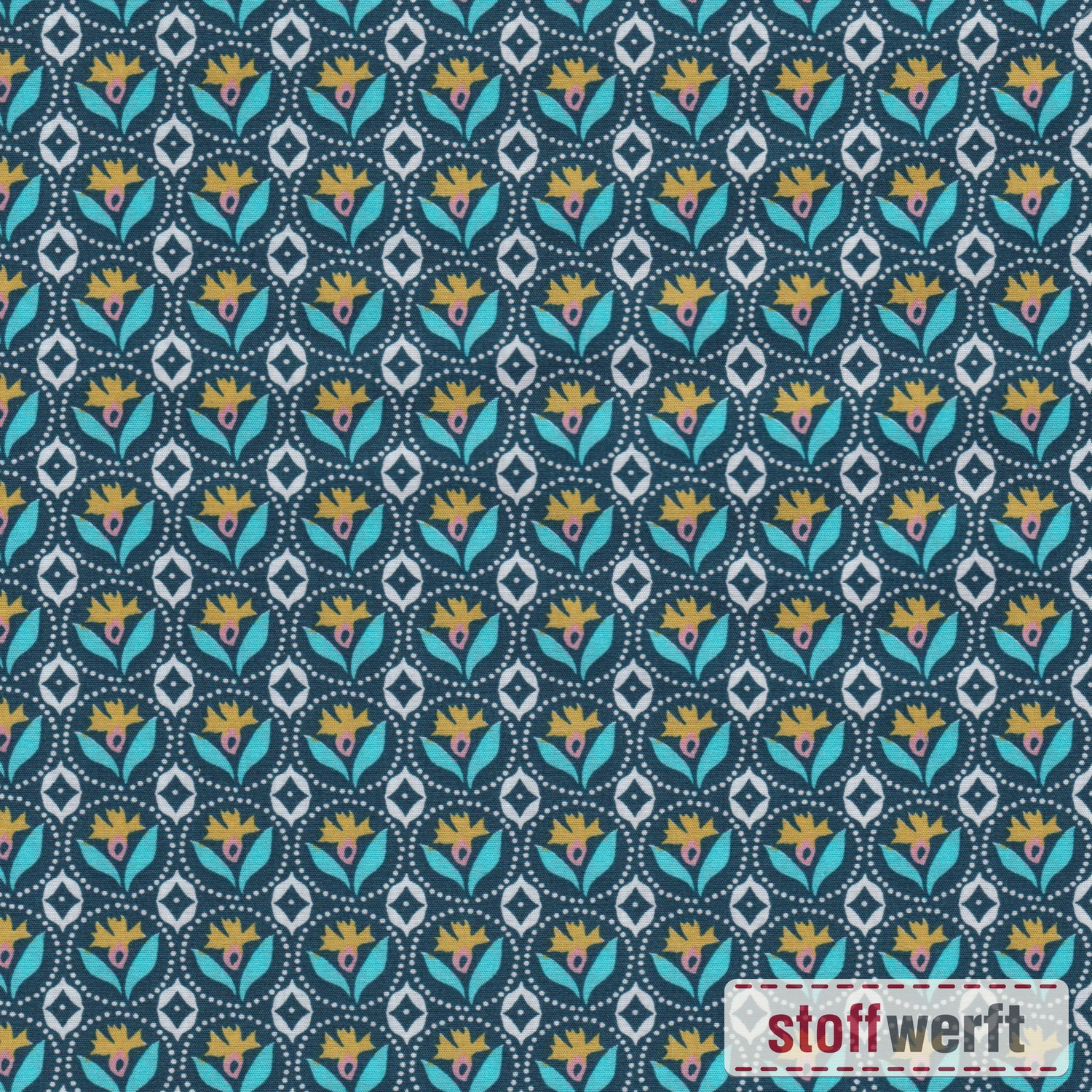 Baumwolldruck Flora kleine Ornamente retro Baumwolldruck Flora kleine Ornamente retro